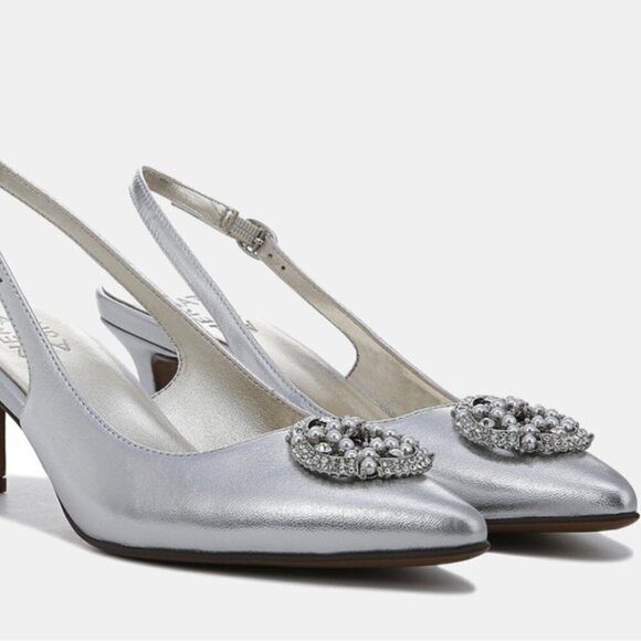 NATURALIZER EMILY EMBELLISHED SLINGBACK HEELS - Picture 11 of 12